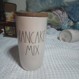 RAE DUNN EUC PANCAKE MIX CERAMIC CANISTER JAR CONTAINER
